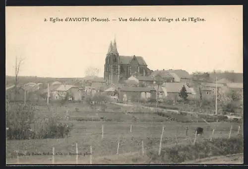 AK Avioth /Meuse, Vue Générale du Village et de l`Église