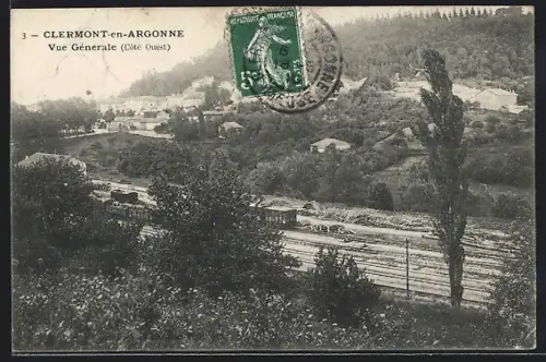 AK Clermont-en-Argonne, Vue Générale, Côté Ouest