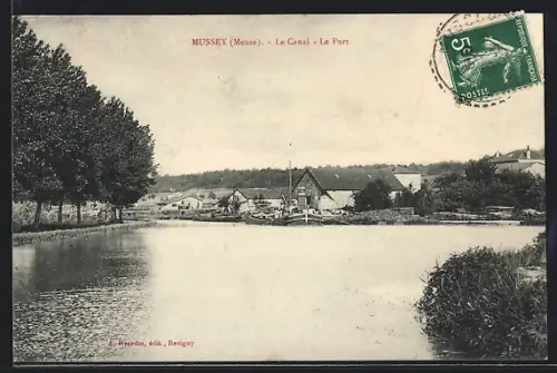 AK Mussey /Meuse, Le Canal, Le Port