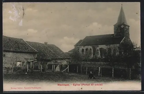 AK Mauvages, Église, Portail XIe siècle