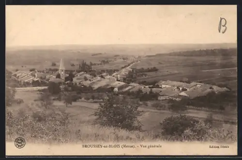 AK Broussey-en-Blois /Meuse, Vue générale du village et des paysages environnants
