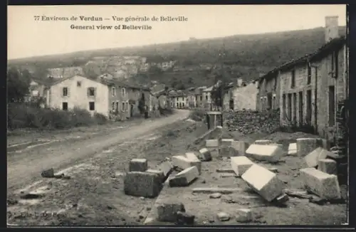 AK Belleville, Vue générale de Belleville