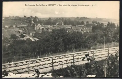 AK Beurey, Vue générale prise de la voie ferrée
