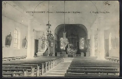AK Autrécourt /Meuse, Intérieur de l`Église