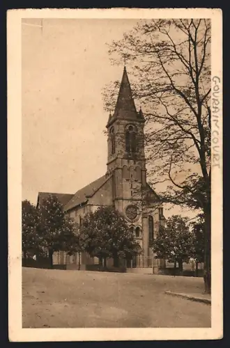 AK Goudaincourt, L`église vue extérieure