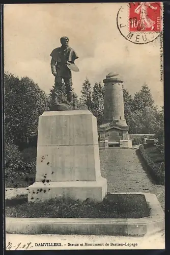 AK Damvillers, Statue et Monument de Bastien-Lepage