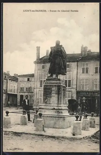 AK Ligny-en-Barrois, Statue du Général Barrois