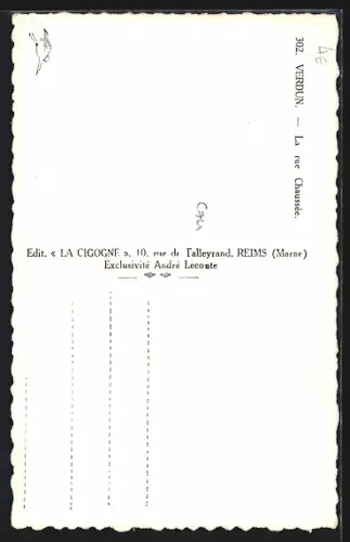 AK Verdun, La rue Chaussée