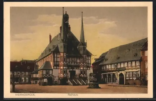 Lithographie Wernigerode, Rathaus