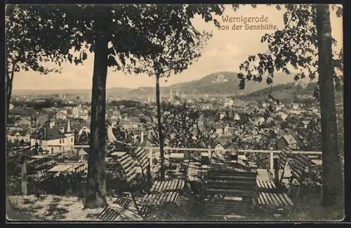 AK Wernigerode, Blick von der Sennhütte