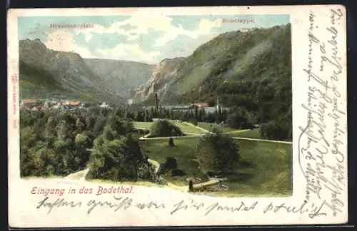AK Thale /Bodethal, Hexentanzplatz, Rosstrappe