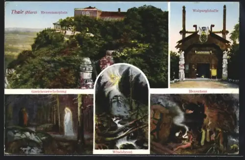 AK Thale /Harz, Hexentanzplatz, Walpurgishalle