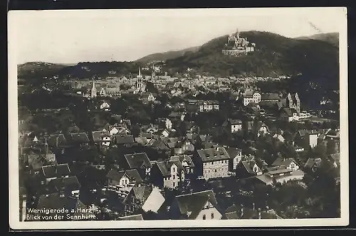 AK Wernigerode a. Harz, Blick von der Sennhütte