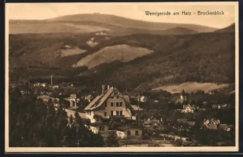 AK Wernigerode am Harz, Brockenblick