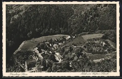 AK Treseburg /Harz, Blick vom Weissen Hirsch