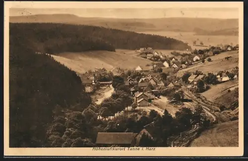 AK Tanne i. Harz, Ortsansicht aus der Vogelschau