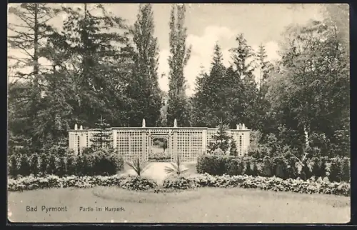 AK Bad Pyrmont, Partie im Kurpark