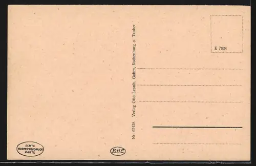 Lithographie Rothenburg o. T., Rathaus
