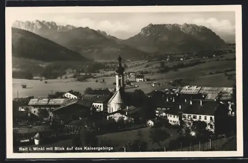 AK Reit i. Winkl, Blick auf das Kaisergebirge