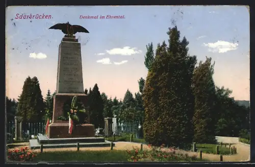 AK Saarbrücken, Denkmal im Ehrental