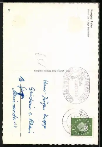 AK Schauspieler Hansjörg Felmy in die Kamera lächelnd, Autograph