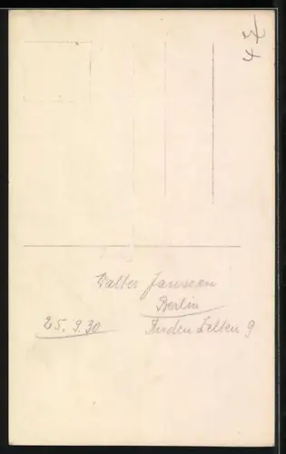 AK Walter Janssen lächelt, Autograph