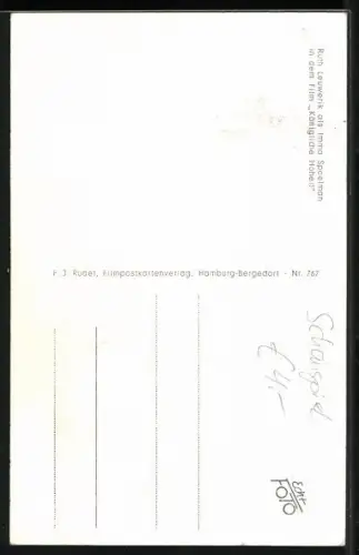 AK Ruth Leuwerik in Königliche Hoheit, Autograph