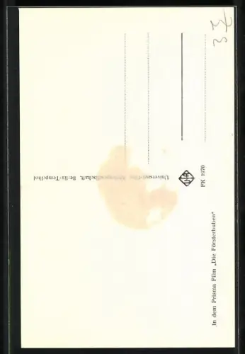 AK Herta Staal mit Zigarette in Die Försterbuben, Autograph
