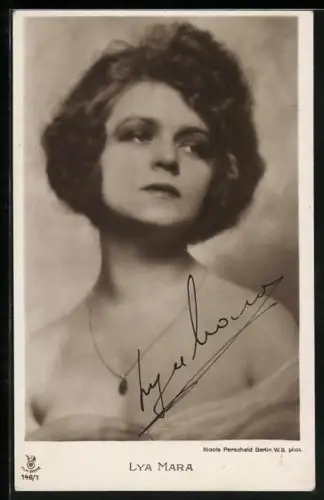 AK Lya Mara, Portrait, Autograph