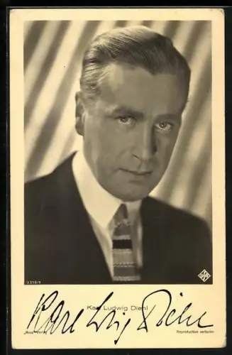 AK Karl Ludwig Diehl, Portrait, Autograph