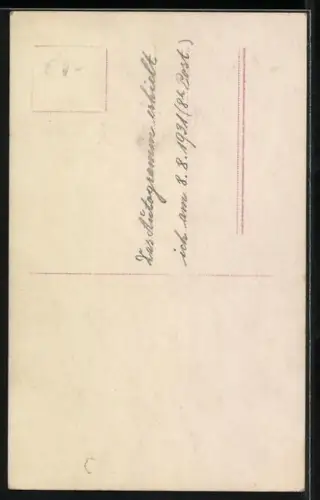 AK Ernst Verebes mit Melone, Autograph, 1931