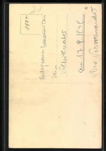 AK Egon von Jordan in Uniform mit Orden, Autograph, 1949