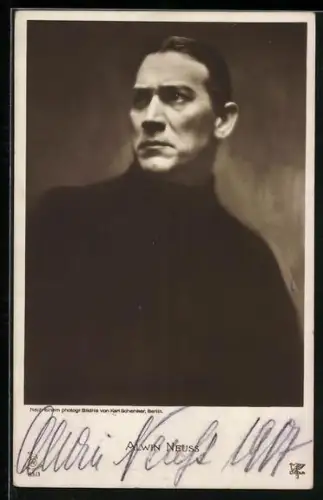 AK Alwin Neuss, Portrait, Autograph