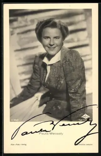 AK Oaula Wessely, Portrait, Autograph