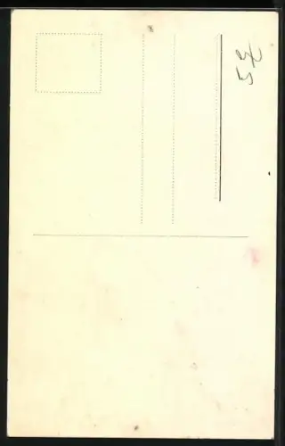 AK Albrecht Schoenhals mit Tabakspfeife, Autograph, 1941