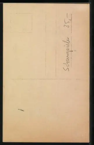 AK Gretl Theimer mit Blumen, Autograph