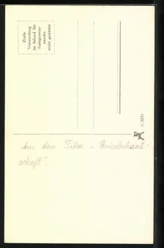 AK Elfriede Datzig mit Hut, Portrait, Autograph