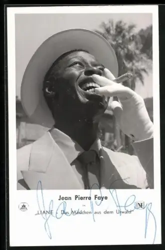 AK Jean Pierre Faye in Liane - das Mädchen aus dem Urwald, Autograph