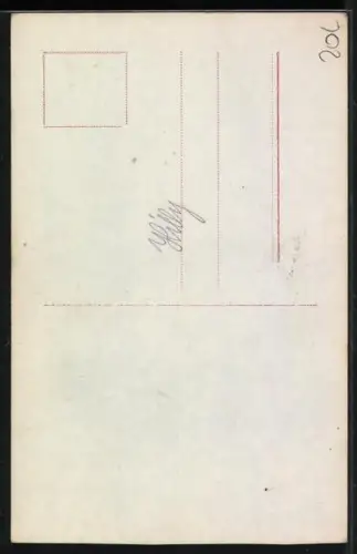 AK Erbst Verebes mit Blumenstrauss, Autograph