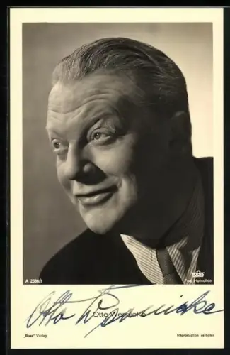 AK Otto Wernicke lächelt, Autograph