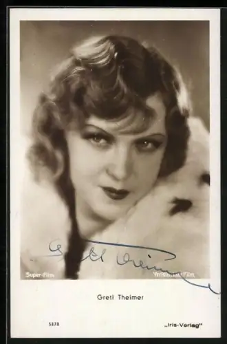 AK Gretl Theimer, Portrait, Autograph