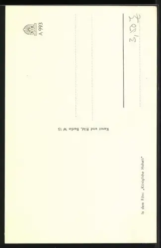 AK Ruth Leuwerik in Königliche Hoheit, Portrait, Autograph