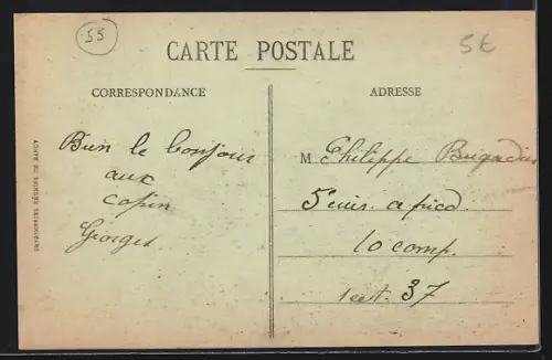 AK Revigny, La Parquetterie, Maison bombardée par un Zeppelin, 1916