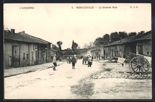 AK Montzeville, La Grande Rue