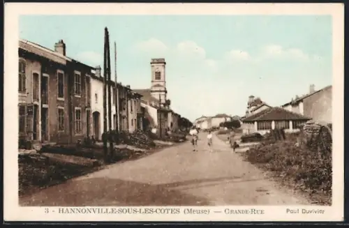 AK Hannonville-sous-les-Cotes, Grande-Rue