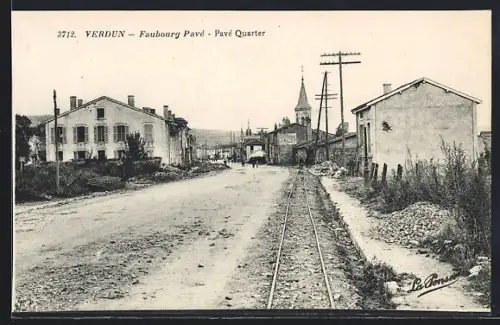 AK Verdun, Faubourg Pavé, Pavé Quartier