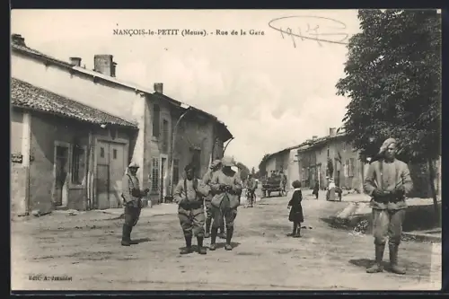 AK Nancois-le-Petit, Rue de la Gare