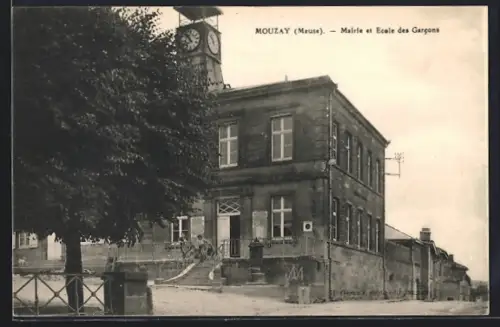 AK Mouzay /Meuse, Mairie et Ecole des Garcons