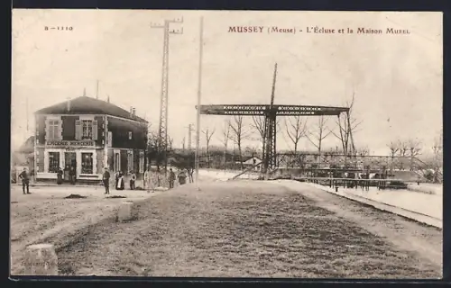 AK Mussey /Meuse, L`Écluse et la Maison Murel
