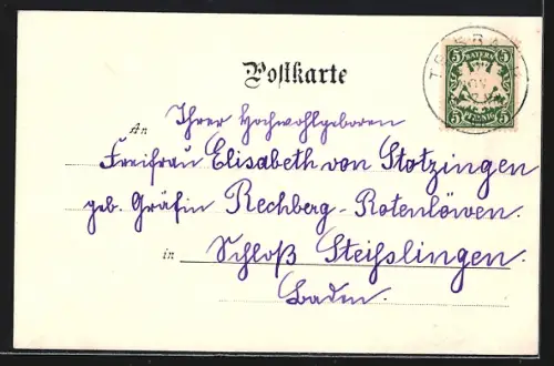 AK Teisbach, Panorama mit Kirche